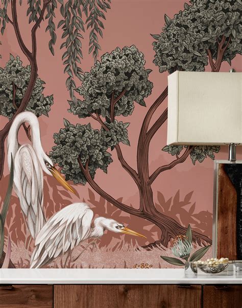 heron mural wallpaper.